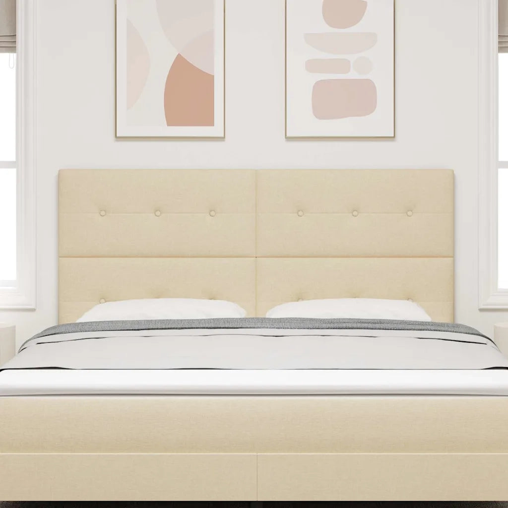 Testiera | Testata regolabile in altezza Crema 180 cm Tessuto
