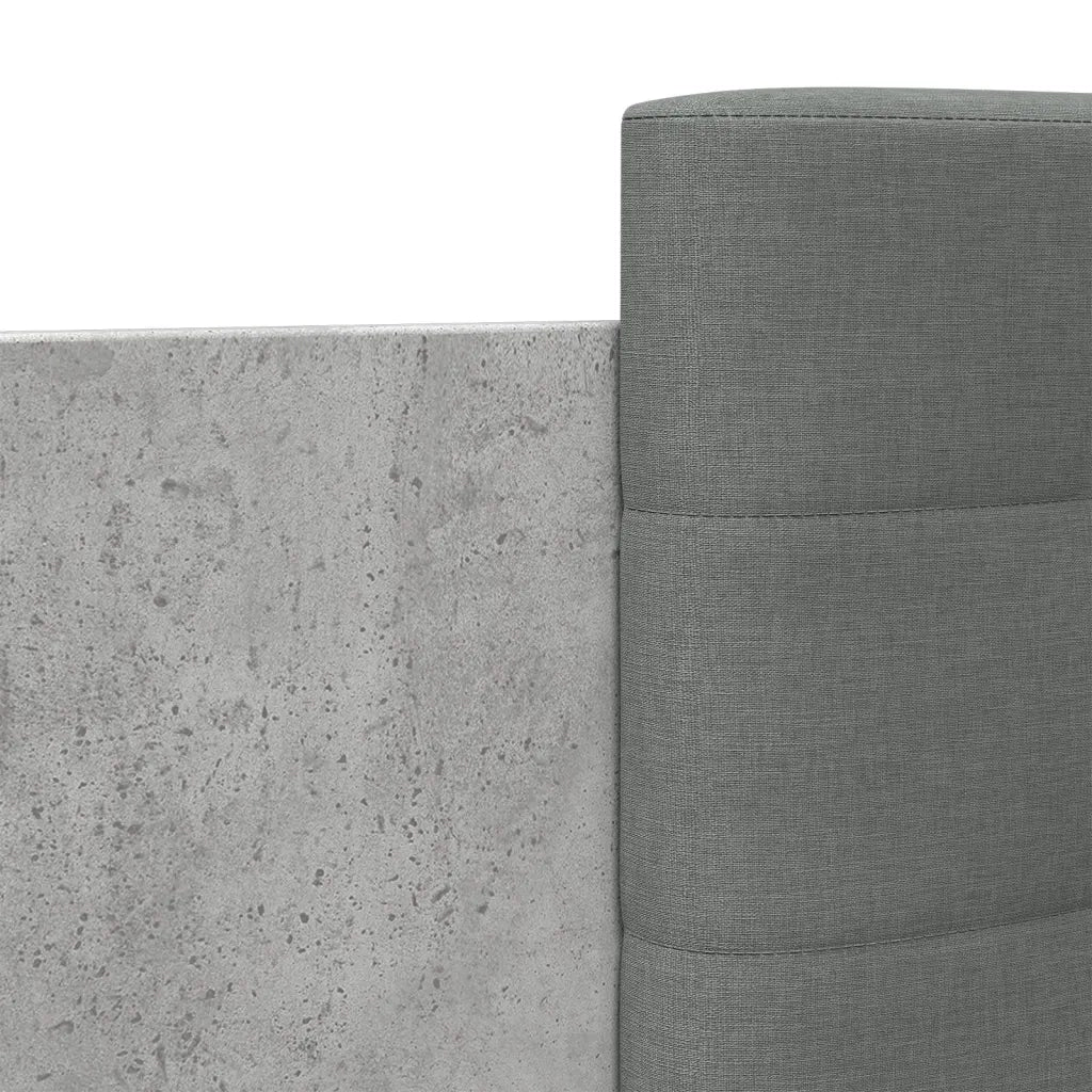 Giroletto con Testiera e LED Grigio Cemento 75x190 cm 3210069