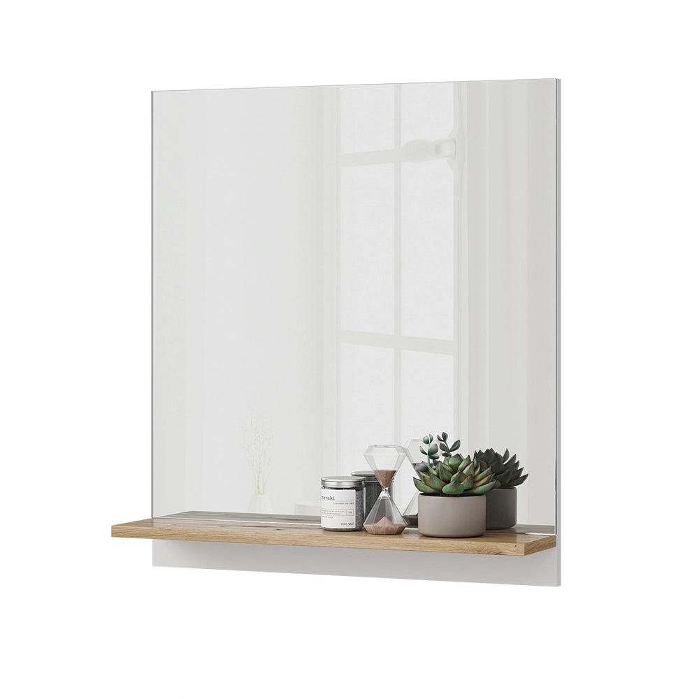 Vicco Specchio contenitore bagno Bianco 60 x 67 cm con ripiano