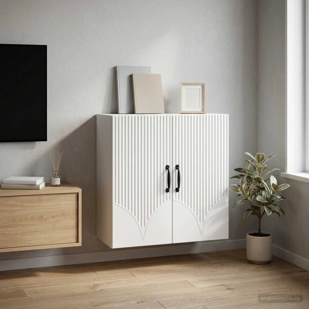 Mobiletto a muro Bianco 59 x 31 x 60 cm Legno ingegnerizzato 898915