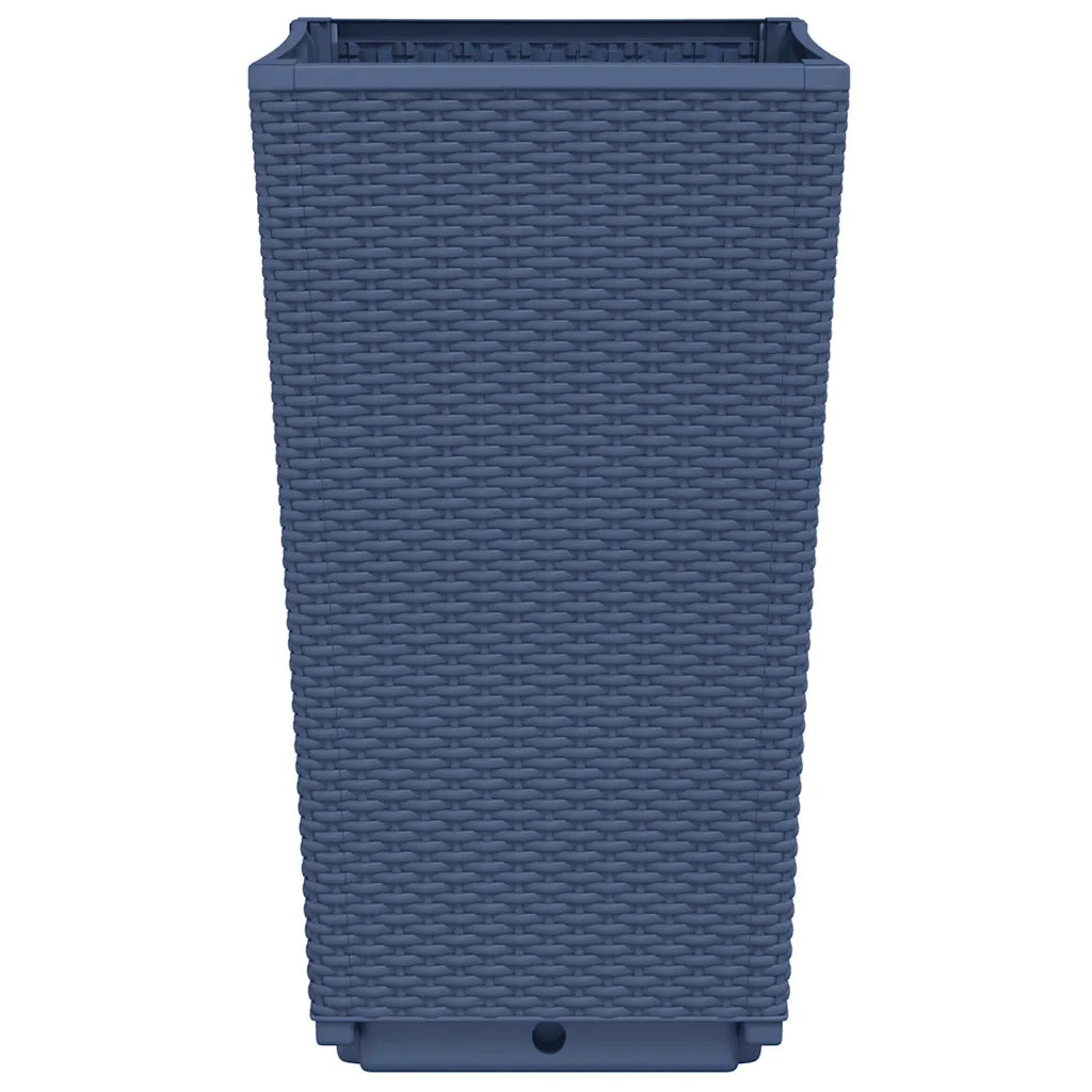 Fioriere da Giardino 2 pz Grigio Blu 32,5x32,5x57 cm in PP 367846