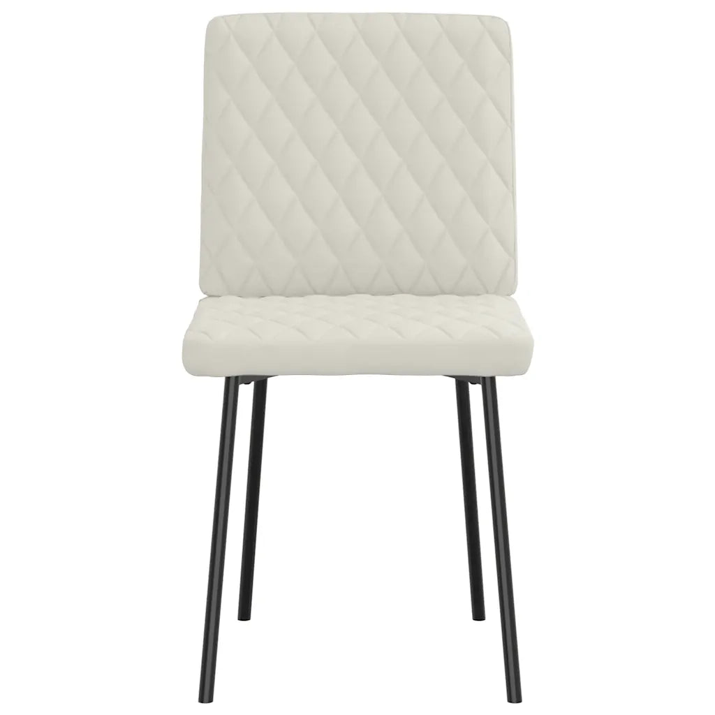 Sedie da Pranzo 4 pz Crema in Velluto 3315212
