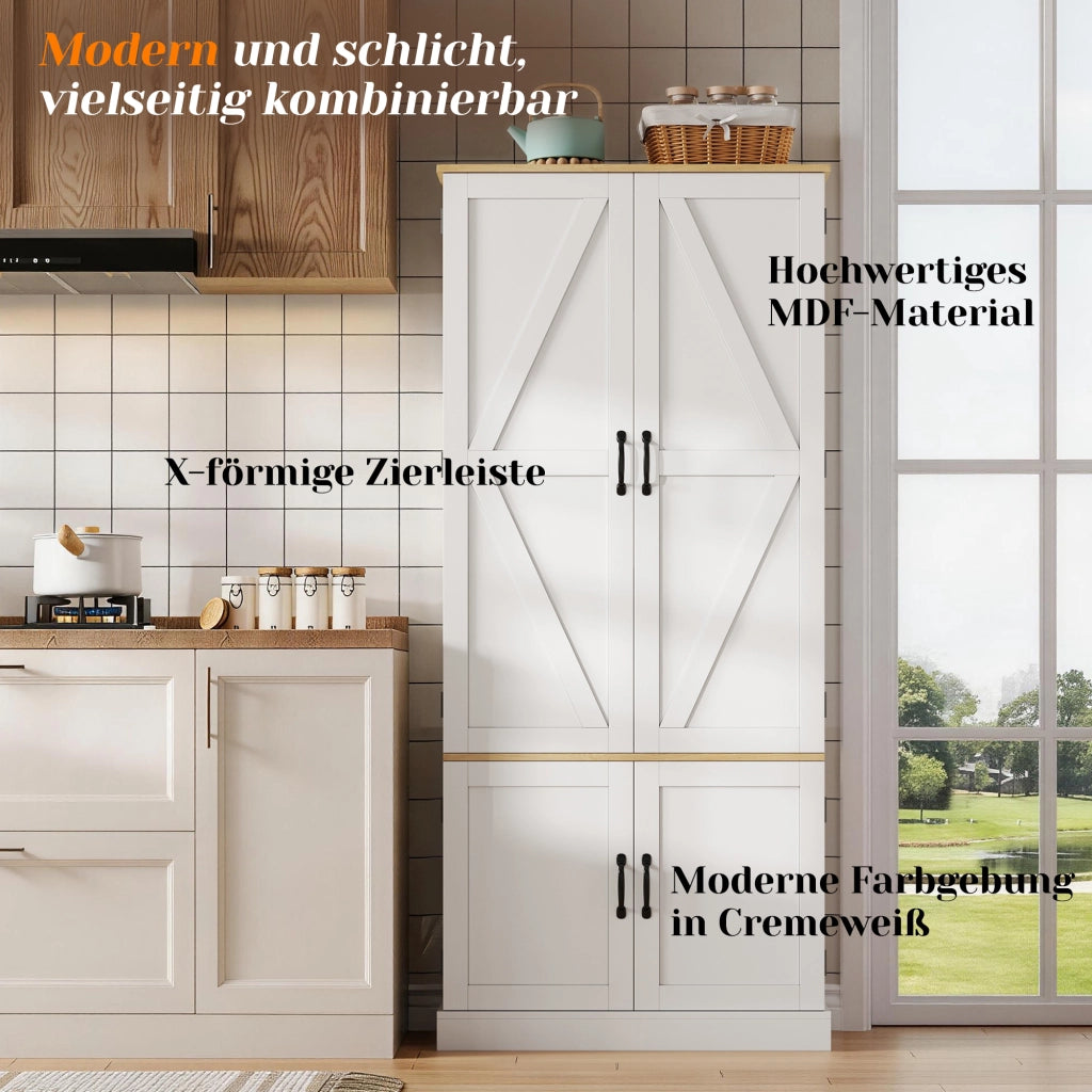 ARMADIO ALTO 80x40x180 cm MDF Bianco con luce a sensore di movimento