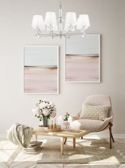 Lampadario Neoclassic in Metallo Riverside Cromo