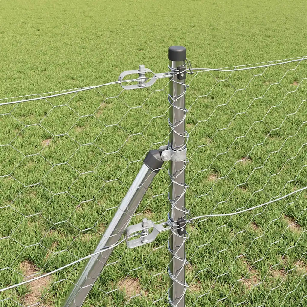 Palo della recinzione | Pannello per recinzione Argento