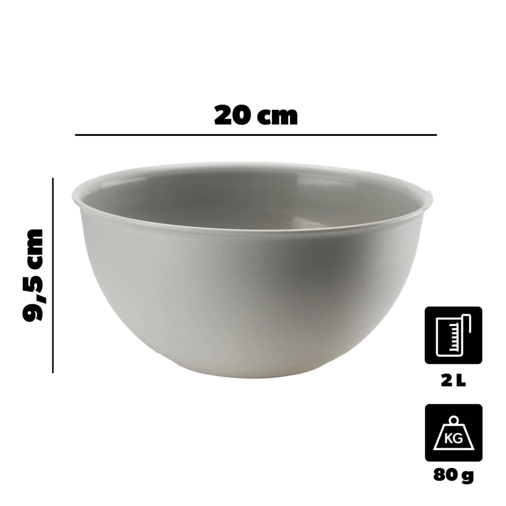 Ciotola da cucina in plastica KADAX 2L, ciotola per macedonia piccola universale 20cm