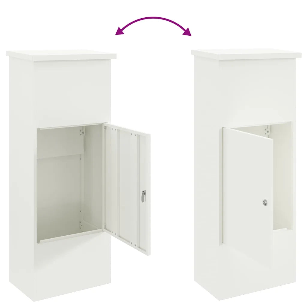 Cassetta per pacchi Bianco 44,5 x 29 x 110,5 cm Acciaio 874927