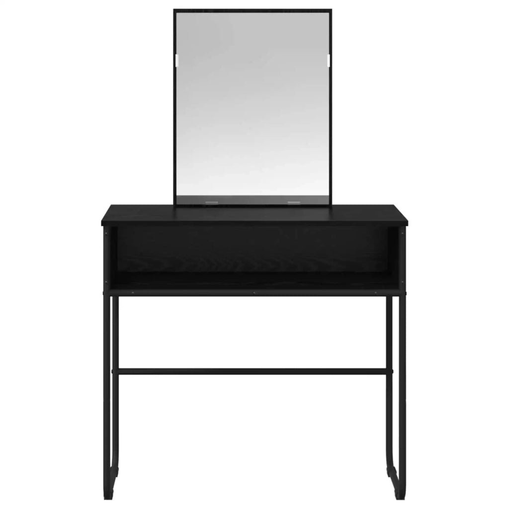 Tavolo da Trucco con lo scaffale Rovere Nero 81 x 40 x 131 cm 8007689