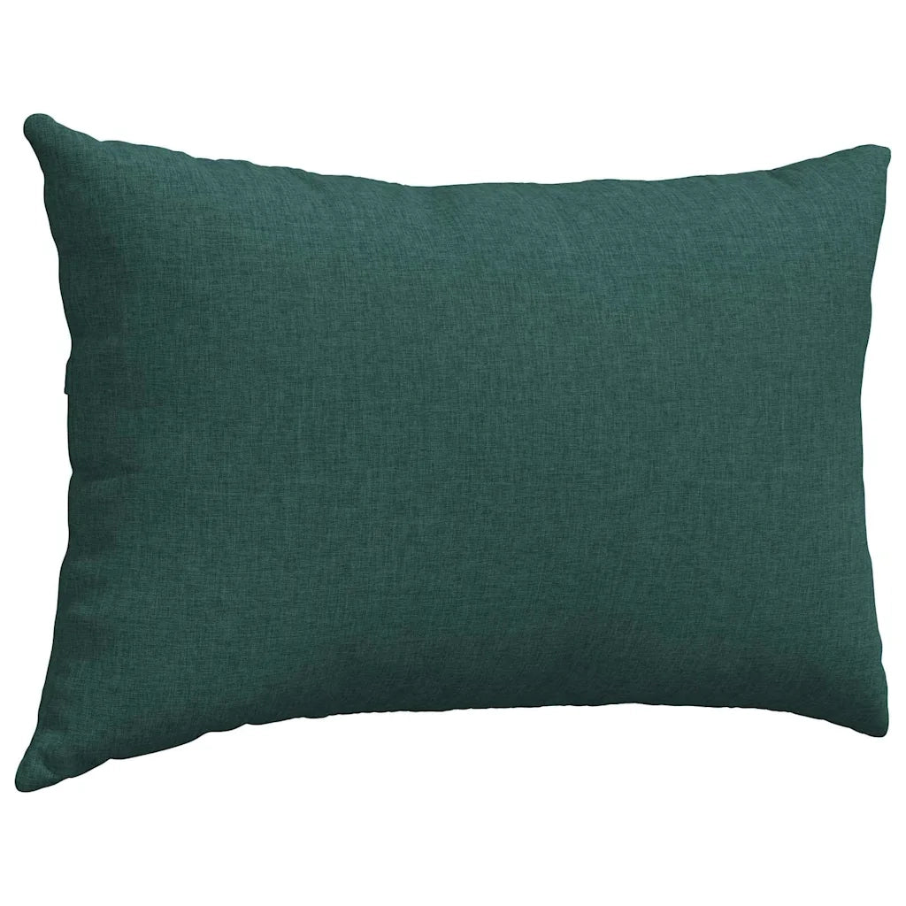 Cuscini da Divano 2 pz-Set di 2 Cuscini per Sofa Verde Scuro 60 x 40 cm Tessuto