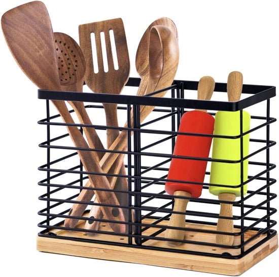 Organizzatore per Cucina - 4 Compartimenti - Piatto di Drenaggio per Cucina - Organizzatore per Cucchiai, Forchette, Coltelli e Accessori Cucina