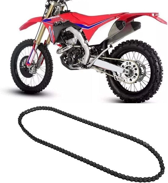 Kit di catena per motocross SUV 420 Catena 106 Anelli Catena per ingranaggio per Pit - Materiali duraturi - Installazione facile - Migliora le prestazioni - Adatto per Zongshen, SSR, XR50, CRF50 - Qualità professionale