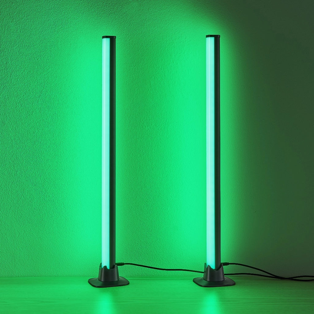 Lampada da tavolo musicale RGB con telecomando nera 55cm 2pz