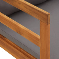 Lettino Prendisole con 1 Bracciolo Grigio Scuro Massello Acacia cod mxl 70757