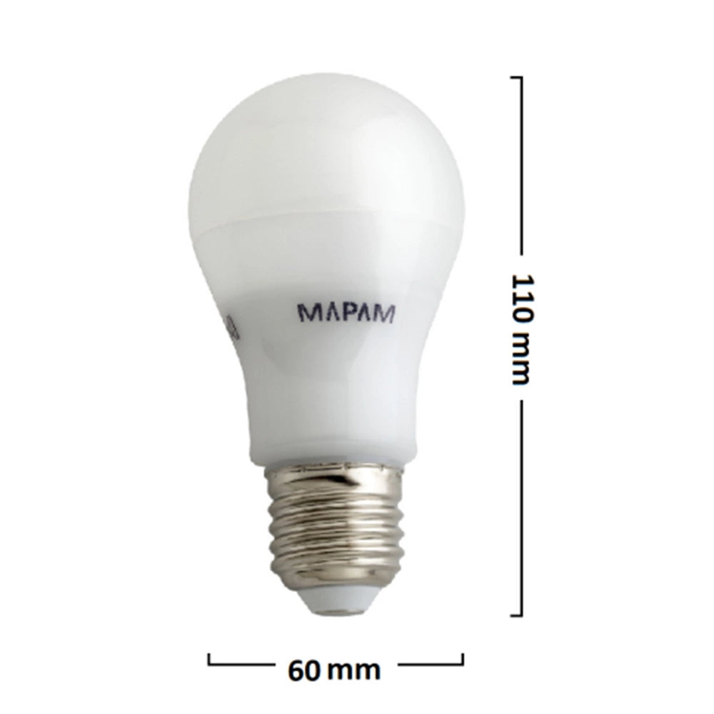 Trade Shop - Lampadina Led E27 Bulbo A60 9w Attacco Grande Globo Luce Naturale Alta Qualità 00333 -