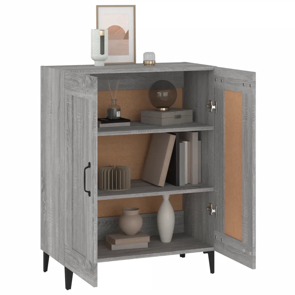 Credenza Grigio Sonoma 69,5x34x90 cm in Legno Multistrato 817343