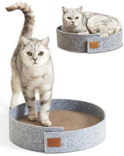 Piastra di Krabbazione per Gatti I Diametro 38 cm I Krabbazioni in stile con finitura vellutata I Piastra di krabbazione rotonda per gatti | Palo di krabbazione per gatti | Mat di krabbazione per gatti | Piastra di krabbazione per gatti
