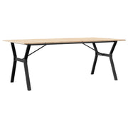 Tavolo da Pranzo | Tavolo da cucina Telaio a Y 200x100x75 cm Legno Pino e Acciaio