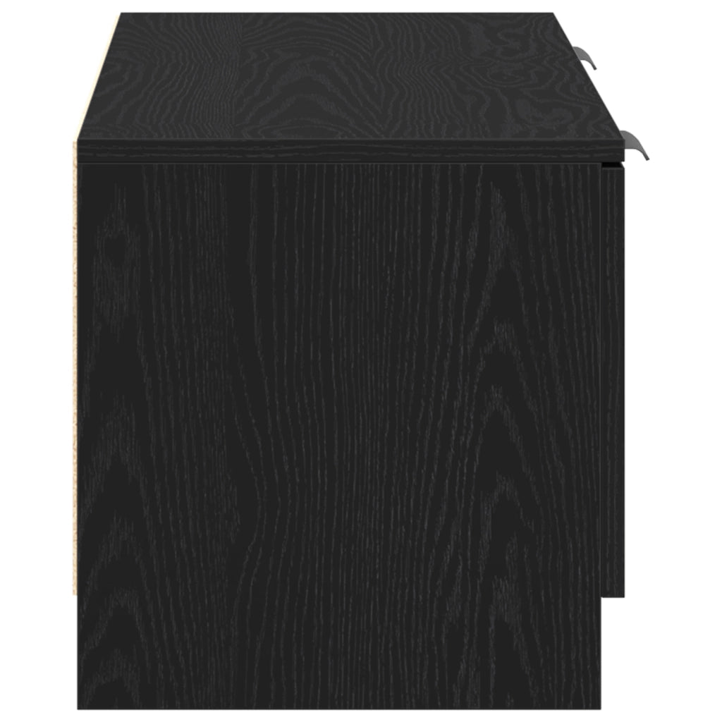 Mobile TV  Nero Rovere 102x35x36,5 cm Legno ingegnerizzato