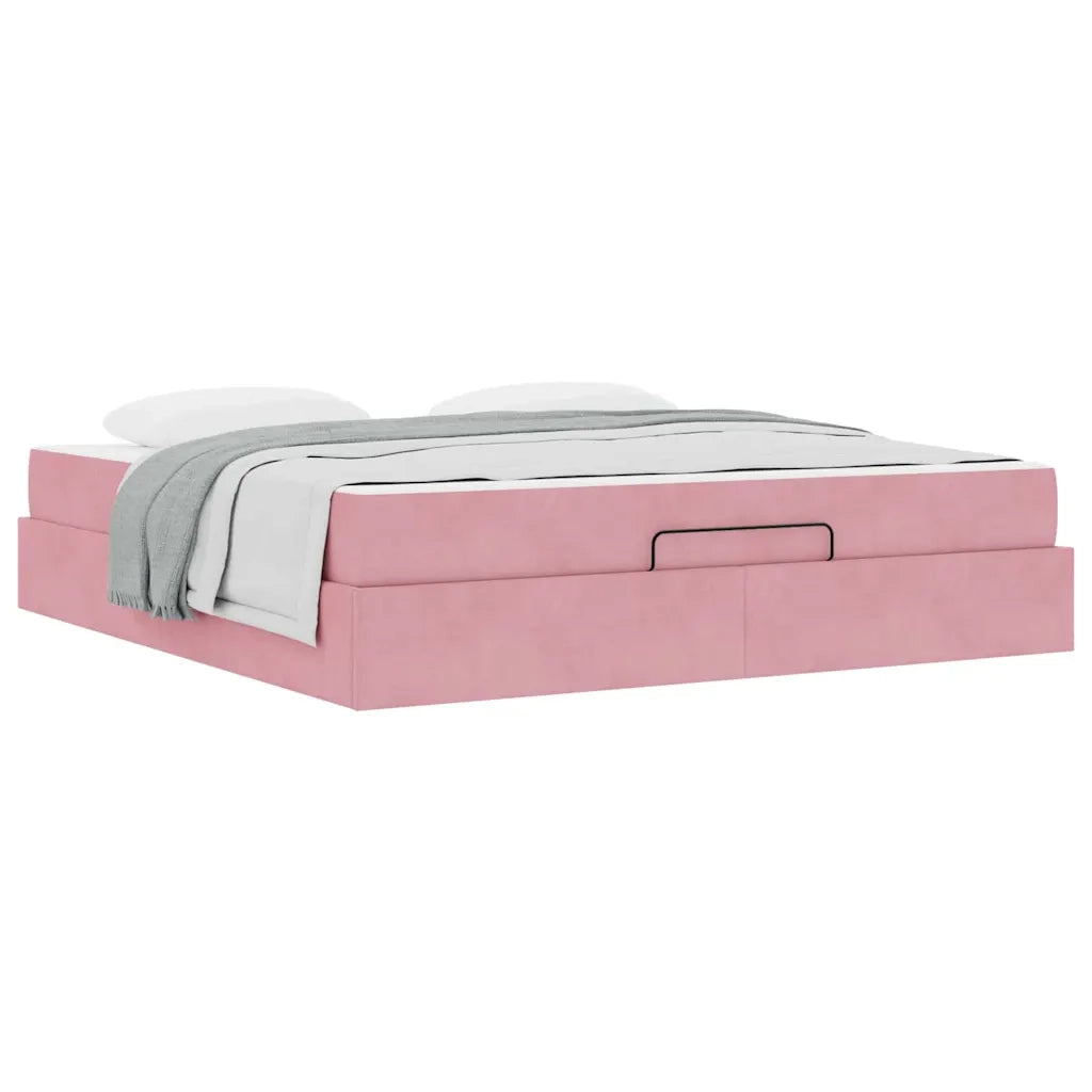 vidaXL Struttura del letto Rosa 180 x 200 cm Velluto