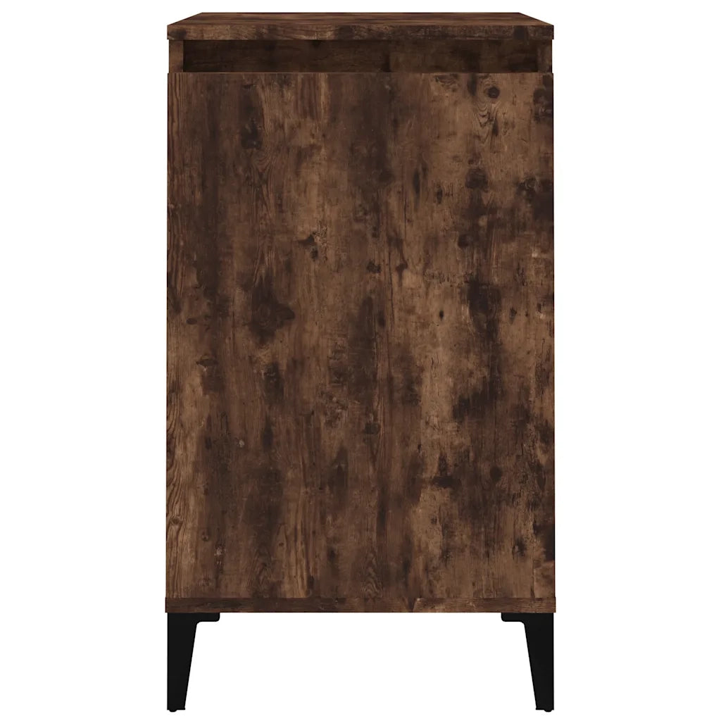 Comodini 2 pz-Set di 2 Tavolino da notte Rovere Fumo 40x35x70 cm in Legno Multistrato 709635