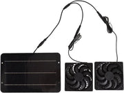 Ventilatore solare alimentato da energia solare 12 V 10 W pannello solare idroimpermeabile con kit ventilatore doppio per caravan, anfibi e pollaio.