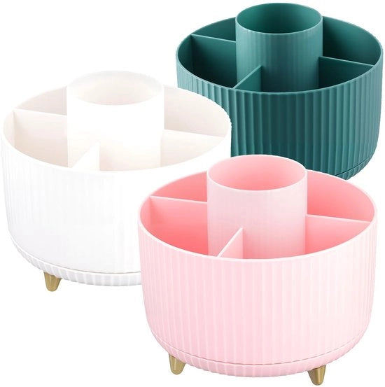 Organizzatore per Cosmetici Rotativo - 3-set a 360 Gradi - 5 Cassetti - Materiale Duraturo in Plastica