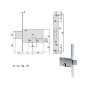 Serratura Infilare Ferro 56010-60-0 Cisa
