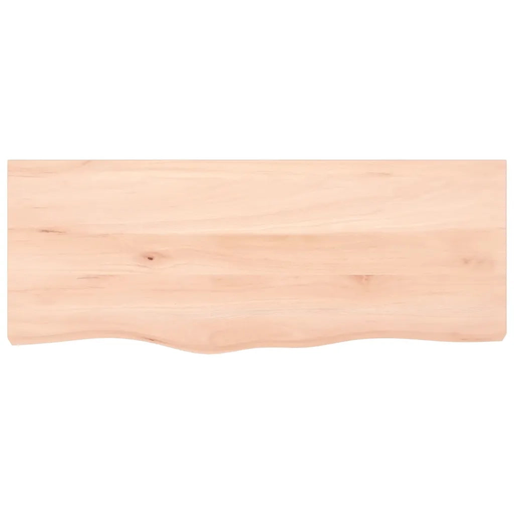 Ripiano a Parete 100x40x(2-4) cm Massello Rovere Non Trattatocod mxl 103181
