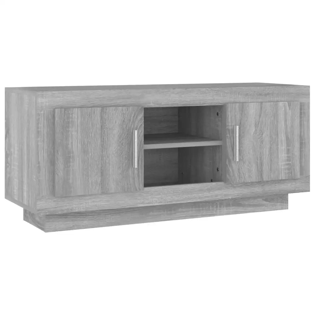 Mobile TV Grigio Sonoma 102x35x45 cm in Legno Multistrato 817226