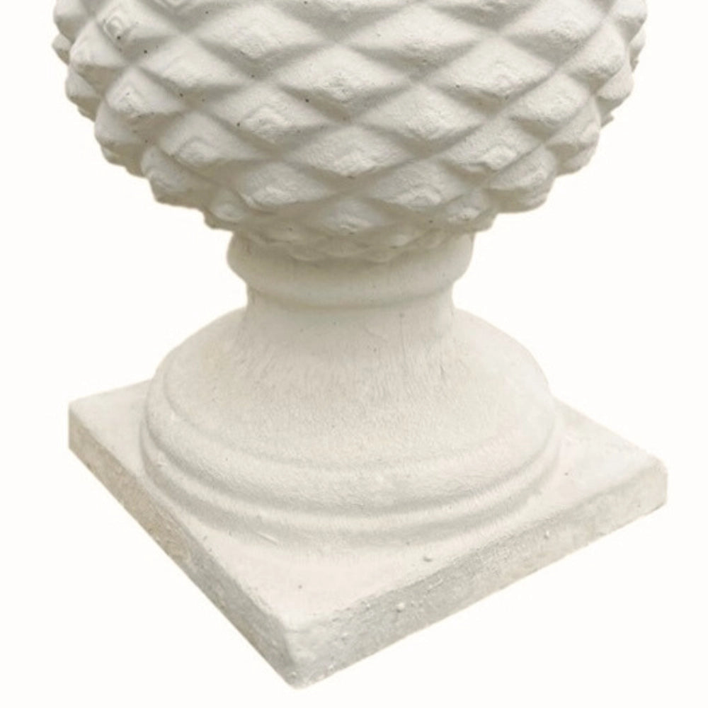 Pigna salentina cemento bianco 19 x 19 x h.46 cm arredo giardino esterni