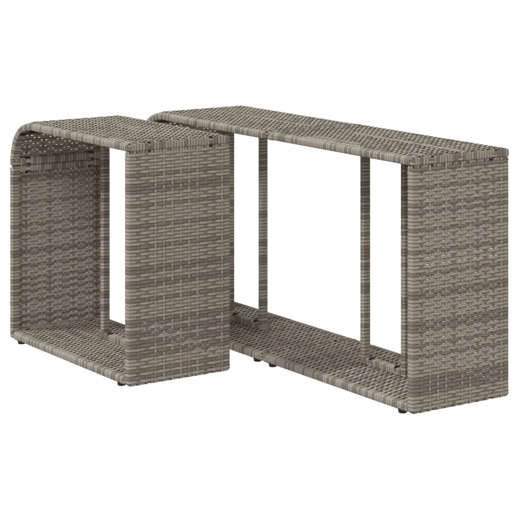 Scaffali Portaoggetti 2 pz in Polyrattan Grigio CFW4066576