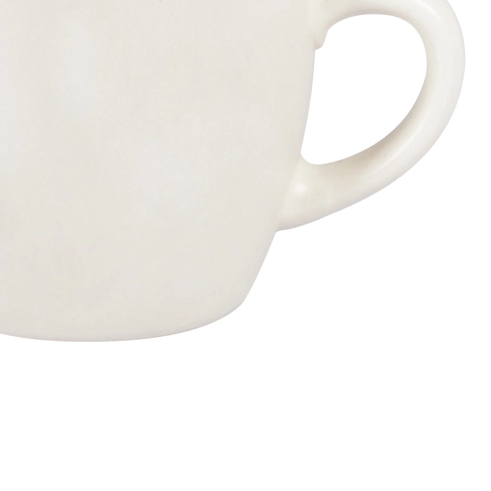 Set di 4 tazzine con piattini bianco gres kaolin fatto a mano smalto reattivo finitura servizio per 4 persone tè caffè cucina sala da pranzo.