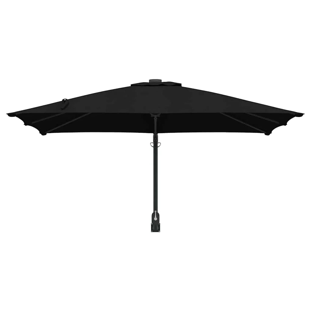 Moderno ombrellone da giardino basculante 248,5 x 247,5 x 160 cm per pratico terrazzo in poliestere nero 02_0058640