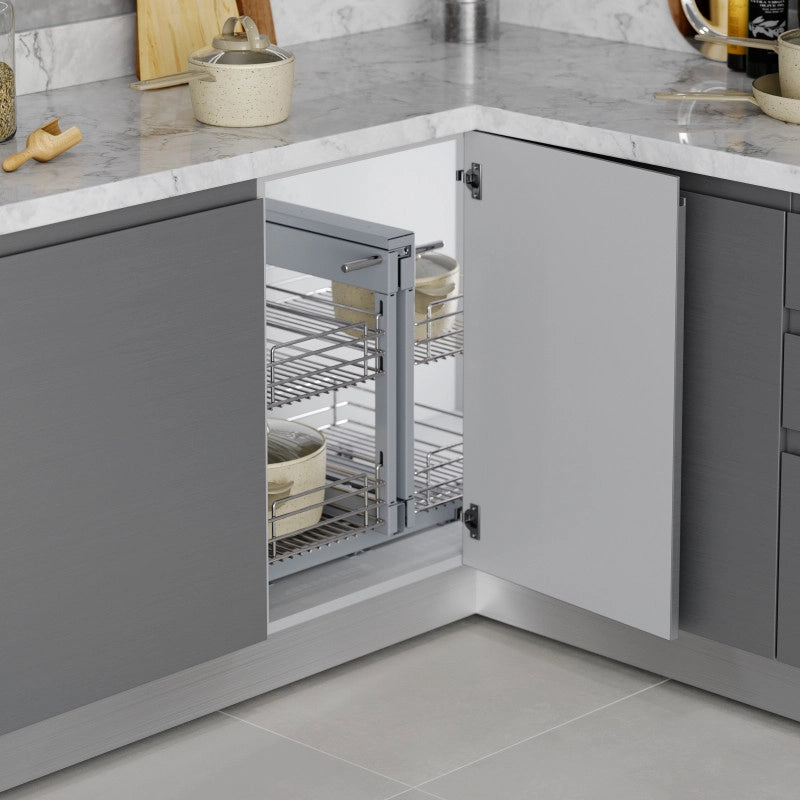 Titane Portacoltelli da cucina, Acciaio e Tecnoplastica, Grigio Antracite