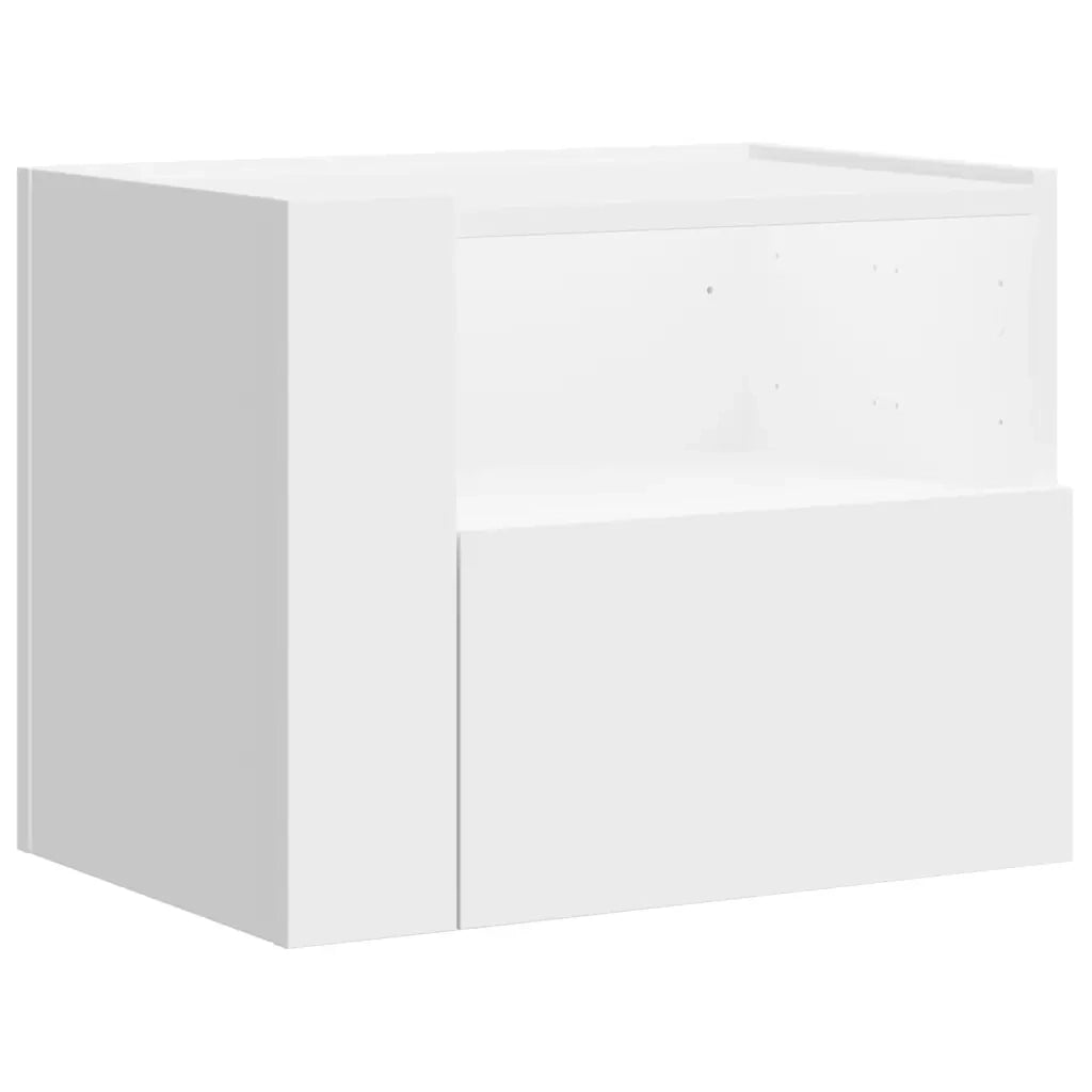 Comodino | Armadio da Notte | Mobiletto da notte a Parete Bianco 45x30x35 cm