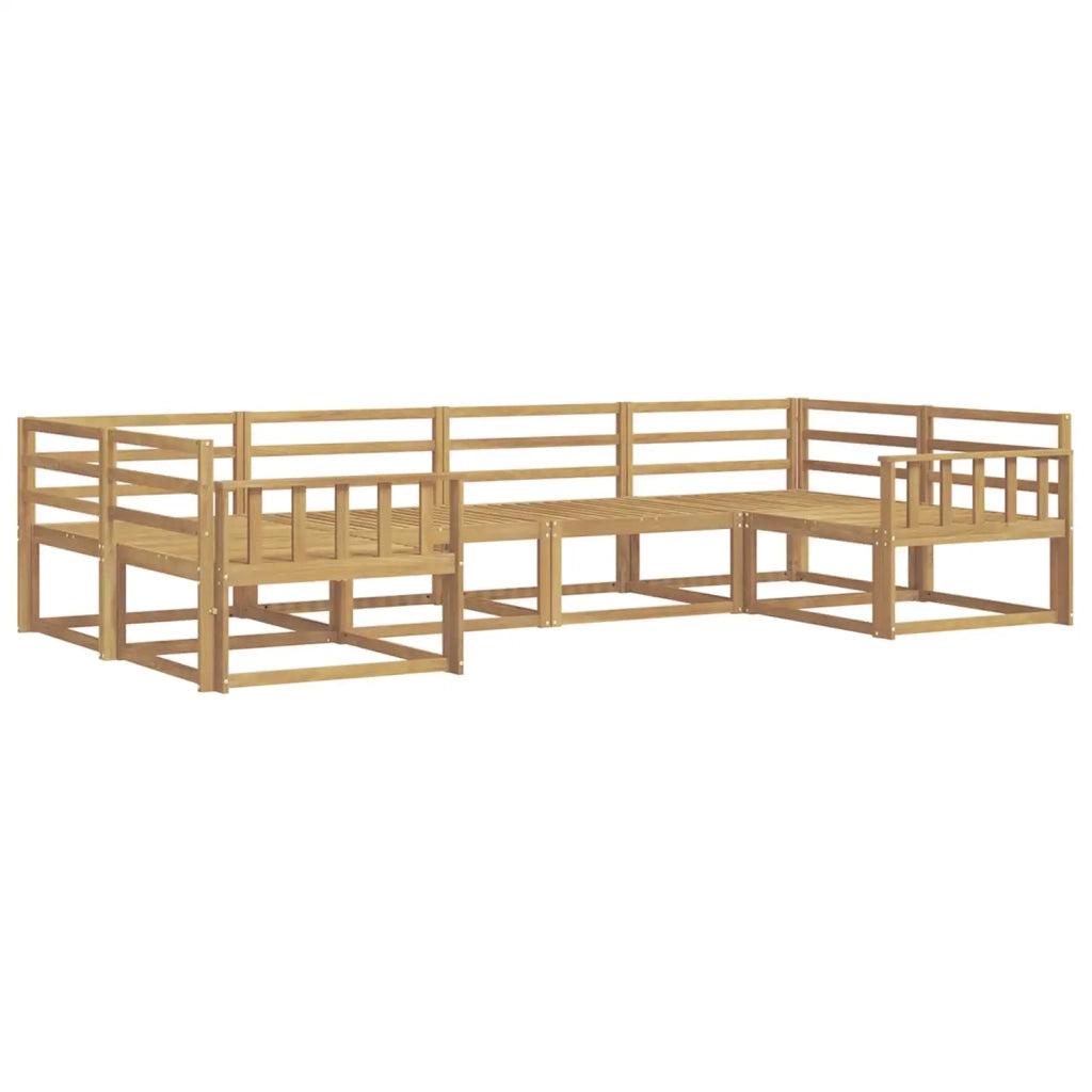 Set di divani da esterno 6 pcs Bianco Legno di Acacia Massello 3386928