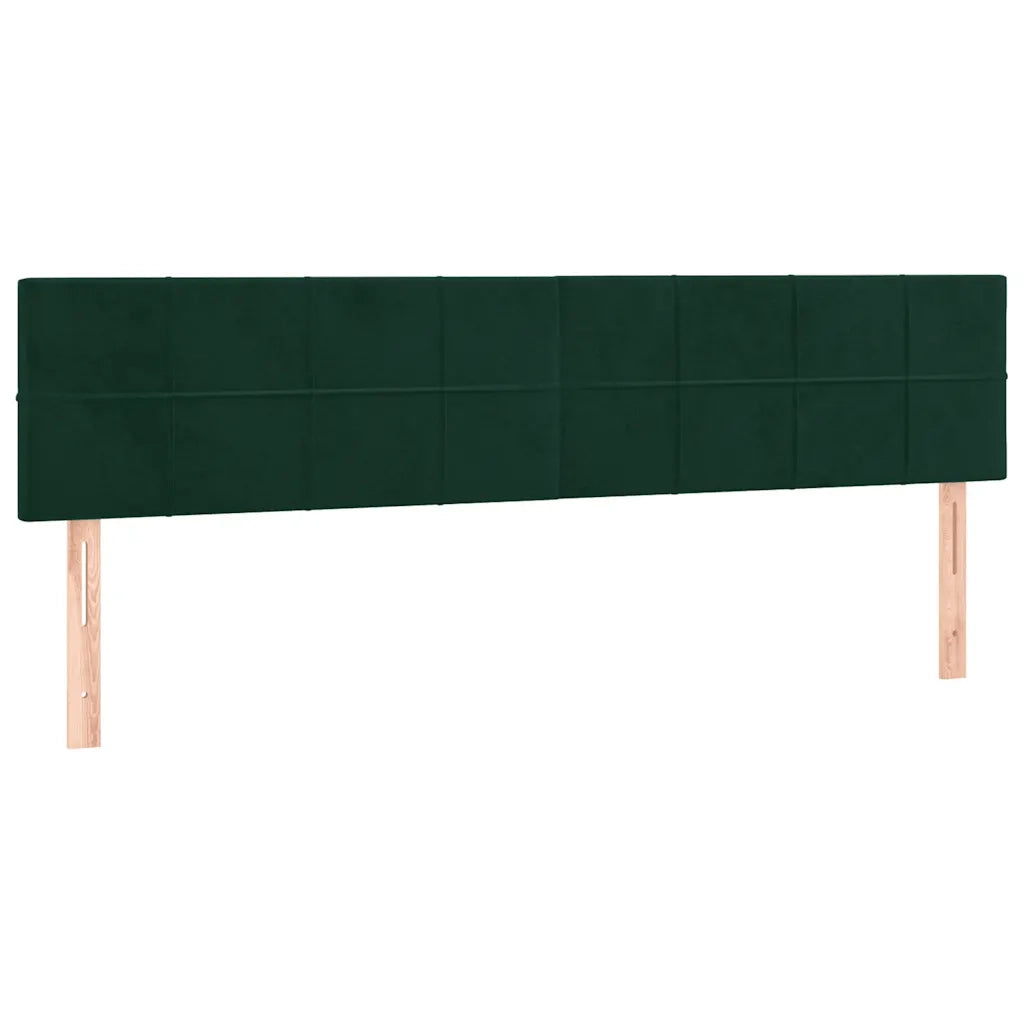 Letto a Molle con Materasso e LED Verde Scuro 200x200cm Velluto cod mxl 64106