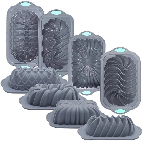 Piatto per pane in silicone 4 pezzi - Antiaderente - Forme per la cottura - Cottura del pane - Silicone di grado alimentare - Temperatura alta fino a 230°C - Forma per la cottura