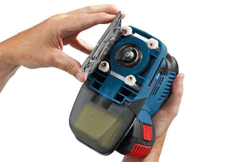 Bosch GSS 18V-10 Levigatrice Orbitale a Batteria 18 V 5 Ah con Fissaggio Velcro e Sistema Click and Clean colore Nero