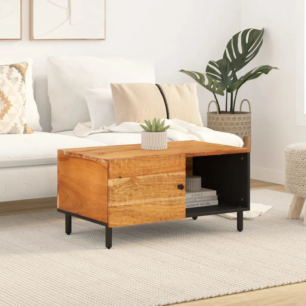 Tavolino da salotto | Tavolino da caff¨¨ | Tavolino da Soggiorno 80x50x40 cm Legno Massello di Acacia