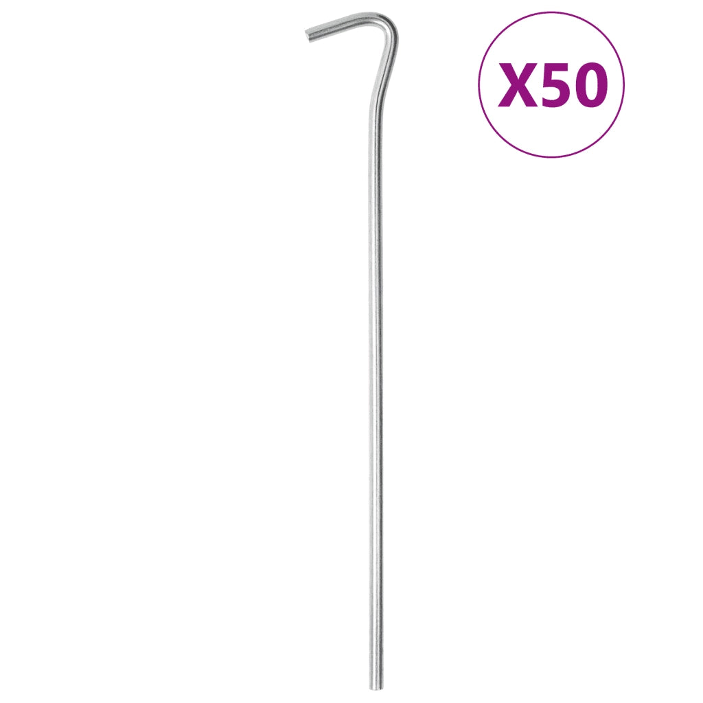 Picchetti per Tenda 50 pz 23 cm Ã˜5 mm in Acciaio Zincato