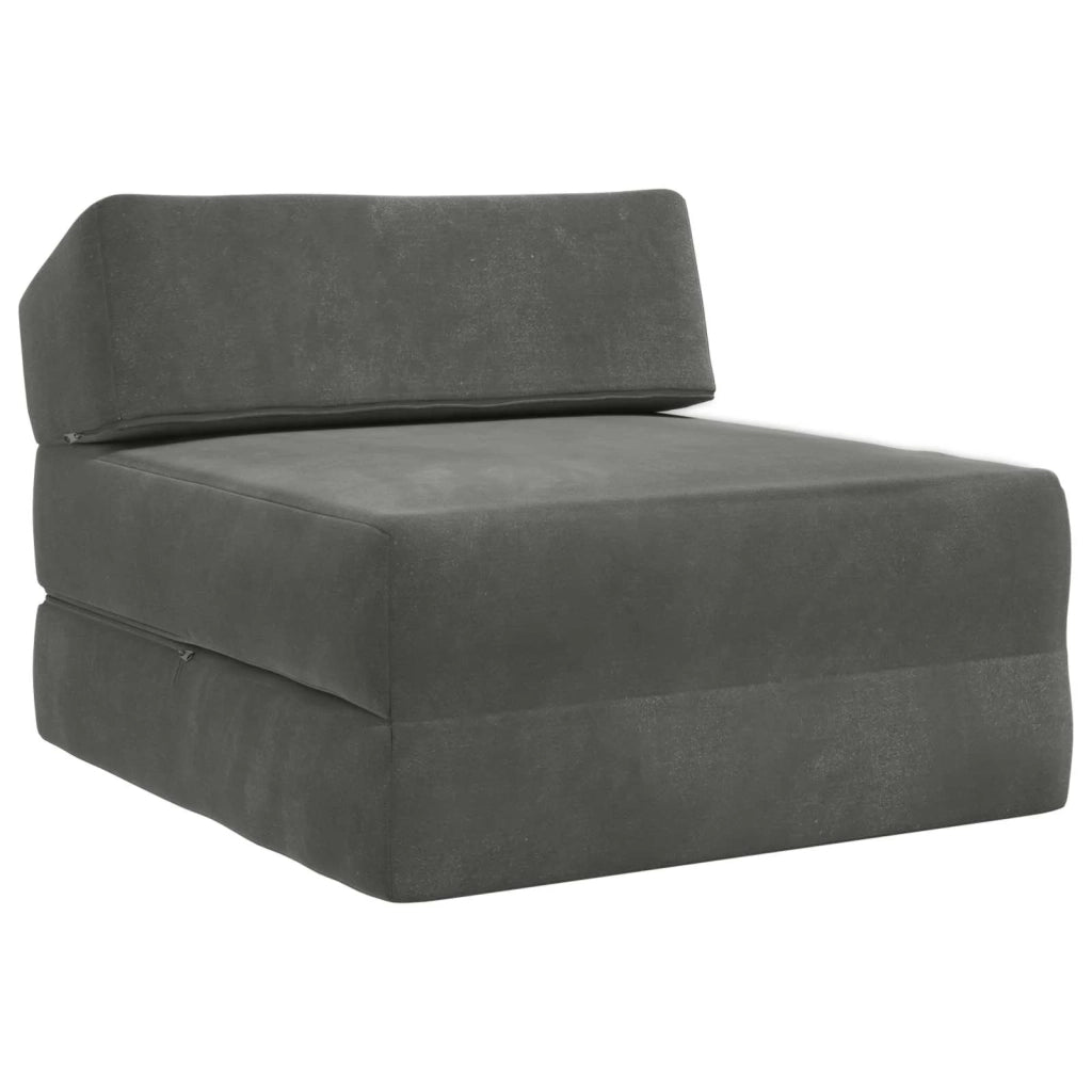 Divano Letto Pieghevole Grigio Scuro 60 x 70 x 41 cm Tessuto
