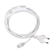 Alcapower Cavo di alimentazione con spina e interruttore per strisce LED 220V serie HEM IP65 MILKY e LED COB MILKY, lunghezza 1 metro, 15x8.6mm