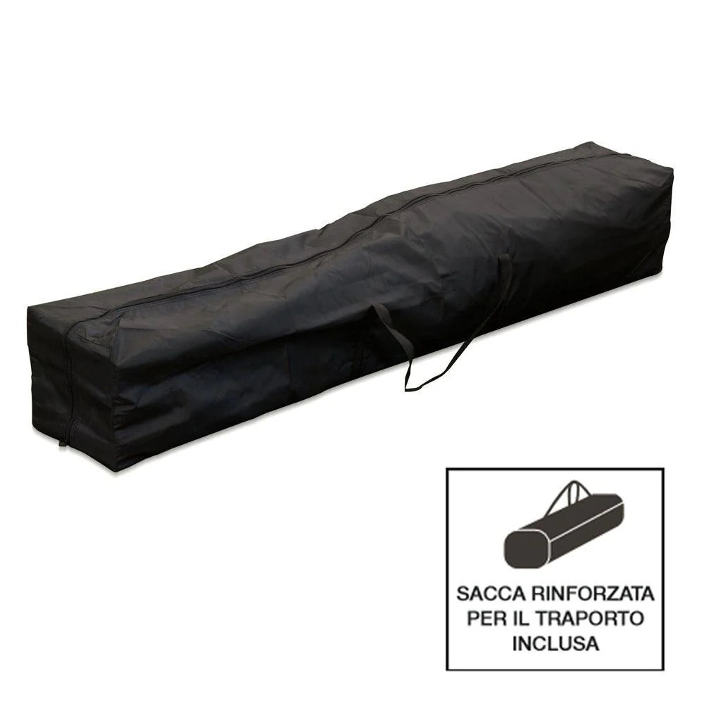Gazebo richiudibile pieghevole 3 X 3 Nero ricoperto in PVC impermeabile