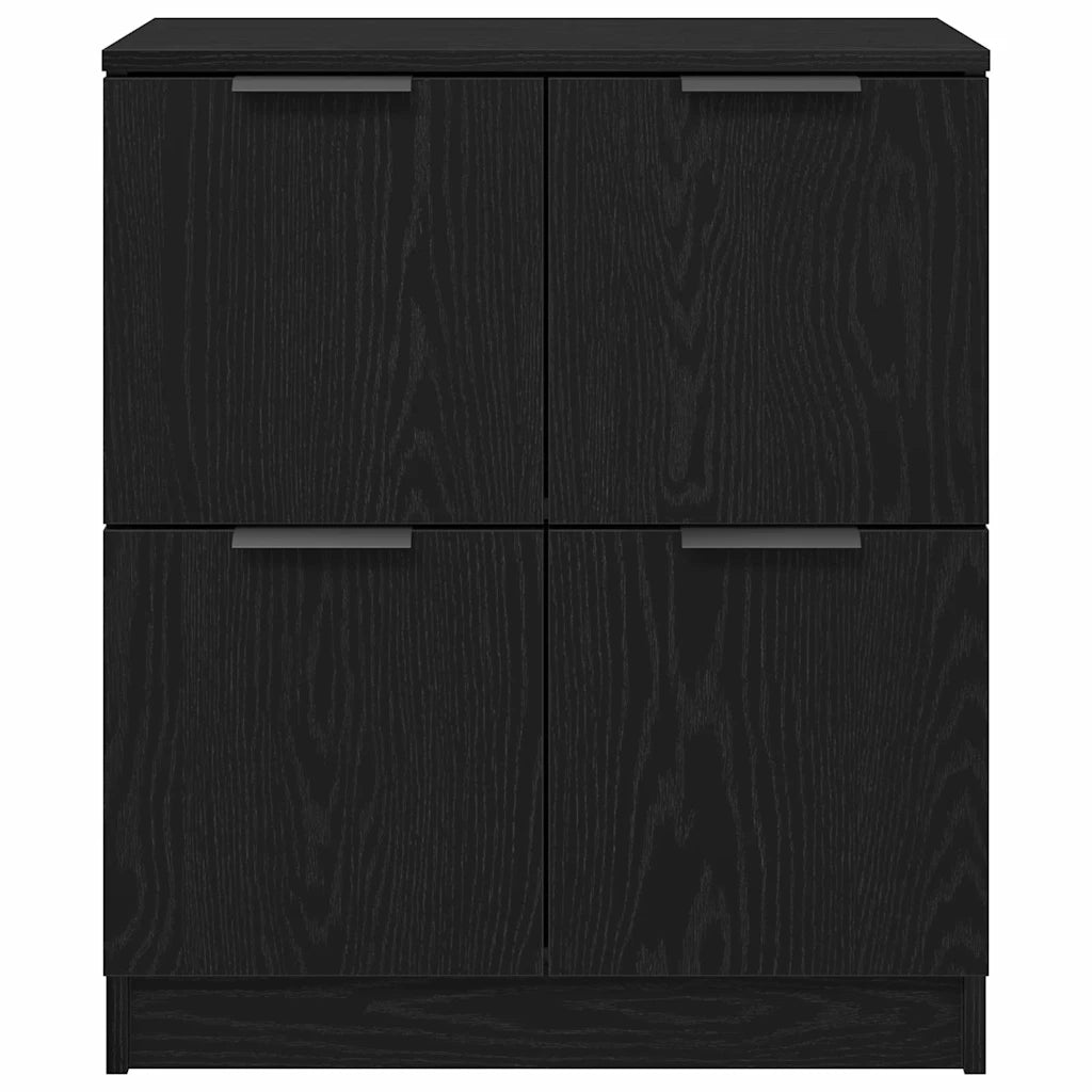 Credenza-Buffet-Armadio da cucina Rovere Nero 60 x 30 x 70 cm Legno multistrato 437244