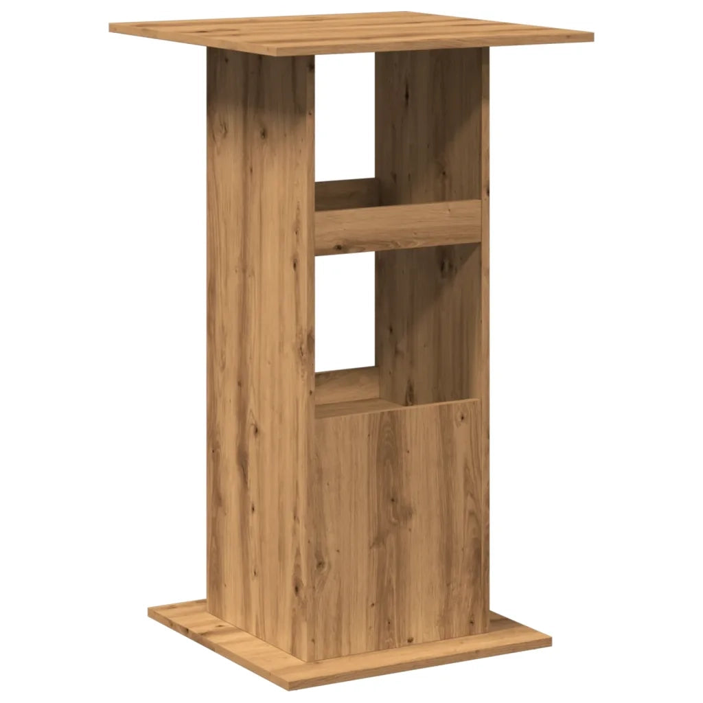 Tavolo Bar Portaoggetti Rovere 60x60x102 cm Legno Multistrato 854336