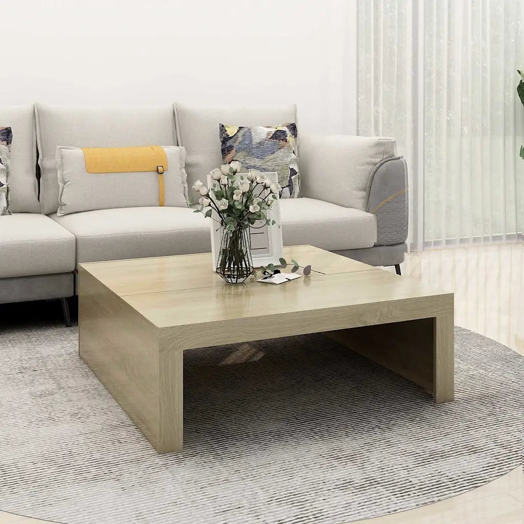 Tavolino da Salotto Rovere Sonoma 100x100x35 cm in Truciolato cod mxl 11883