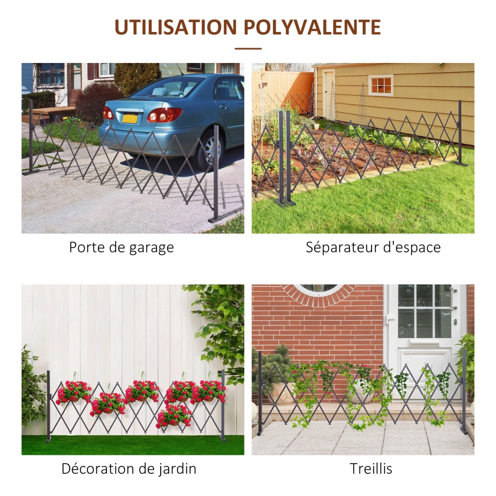 Cancello di Sicurezza Estensibile ¨C Xylo ¨C Alluminio Marrone 250x104 cm