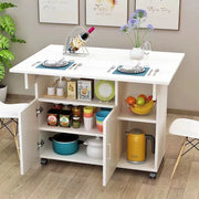 Tavolo Tavolino Mobile Cucina con Scaffali Armadietto Salvaspazio Portaoggetti