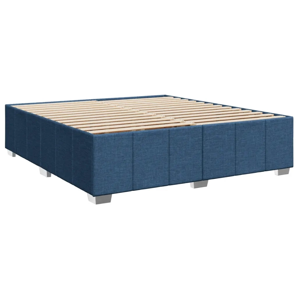 Letto matrimoniale | Letto per adulti | Giroletto senza Materasso Blu 200x200 cm in Tessuto